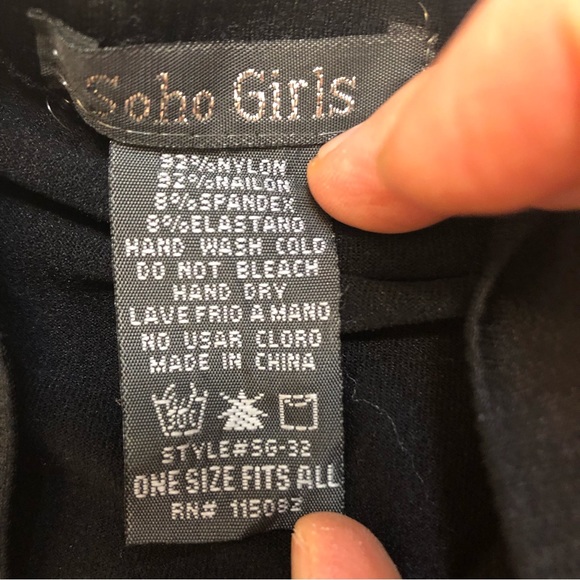 NWOT BLACK tights small SOHO GIRLS - Picture 4 of 8